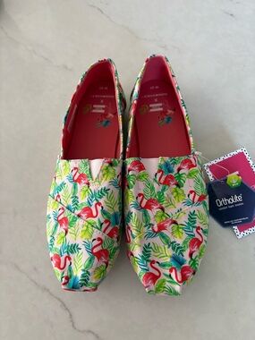 TOMS Summertime  Colorful Alpargate Flamingo Print